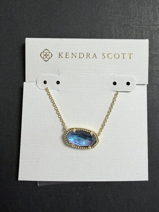 Kendra Scott Jewelry - Elisa Gold Pendant Necklace in Cobalt Cat's Eye